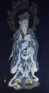 GWに京都・奈良へ。藍友禅の個展